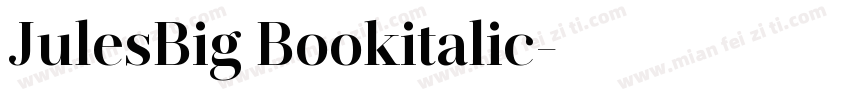 JulesBig Bookitalic字体转换